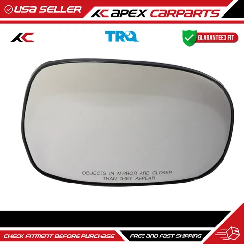 New Passenger Side Mirror Glass with Backing Plate For 2001-2007 Toyota Sequoia
