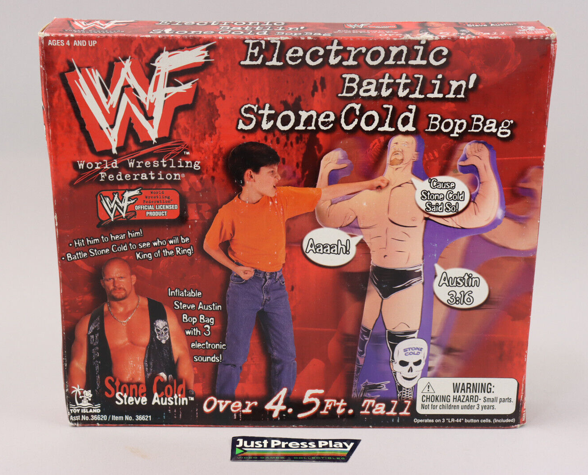 WWF Stone Cold Steve Austin Electronic Battlin Bop Bag WWE Rare