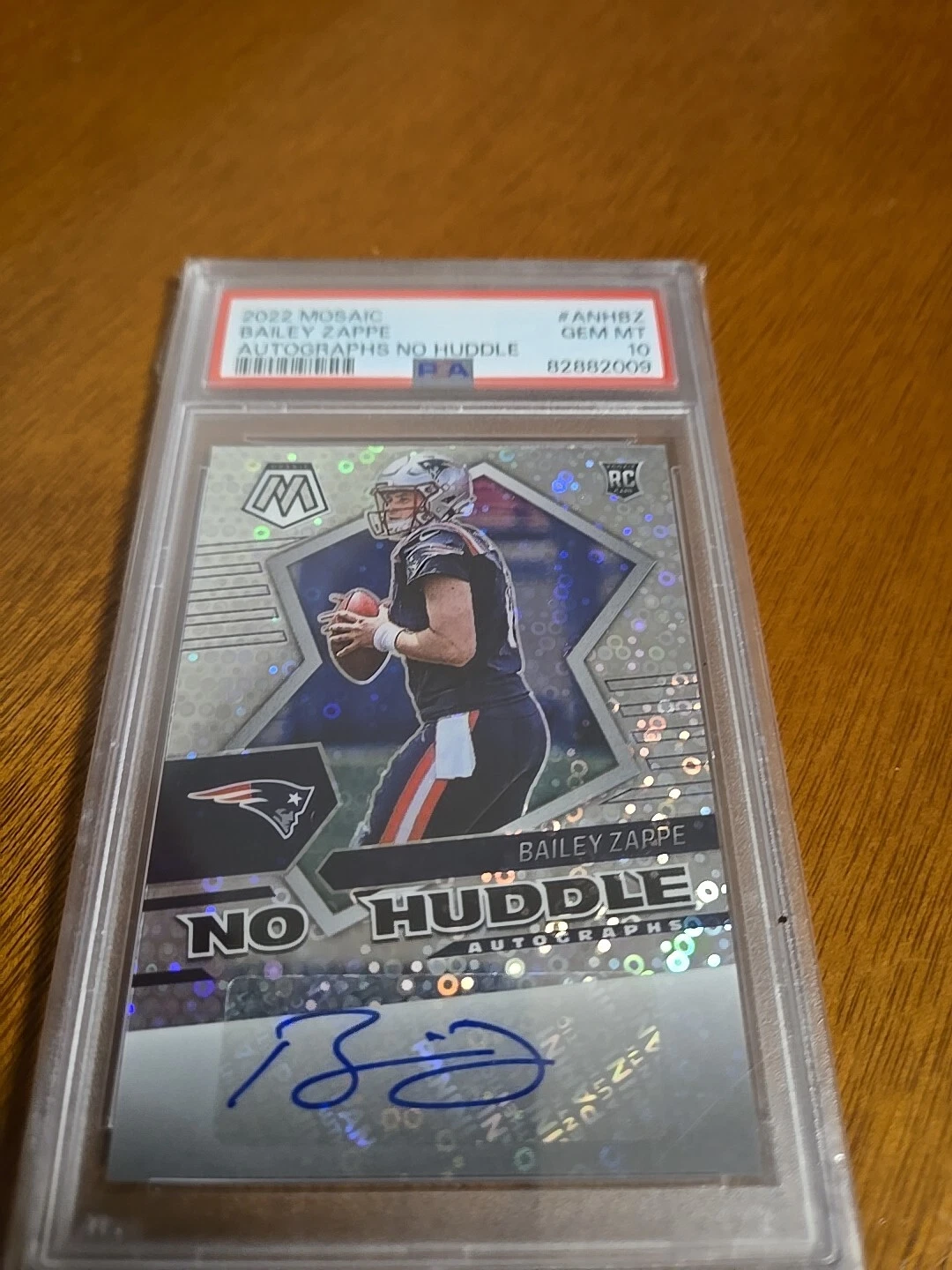 Bailey Zappe Panini Mosaic Autographs No Huddle #ANHBZ Base