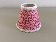 Pierre Deux Lamp Shade Chloe Red Rouge French Country Toile Chandelier Fleur