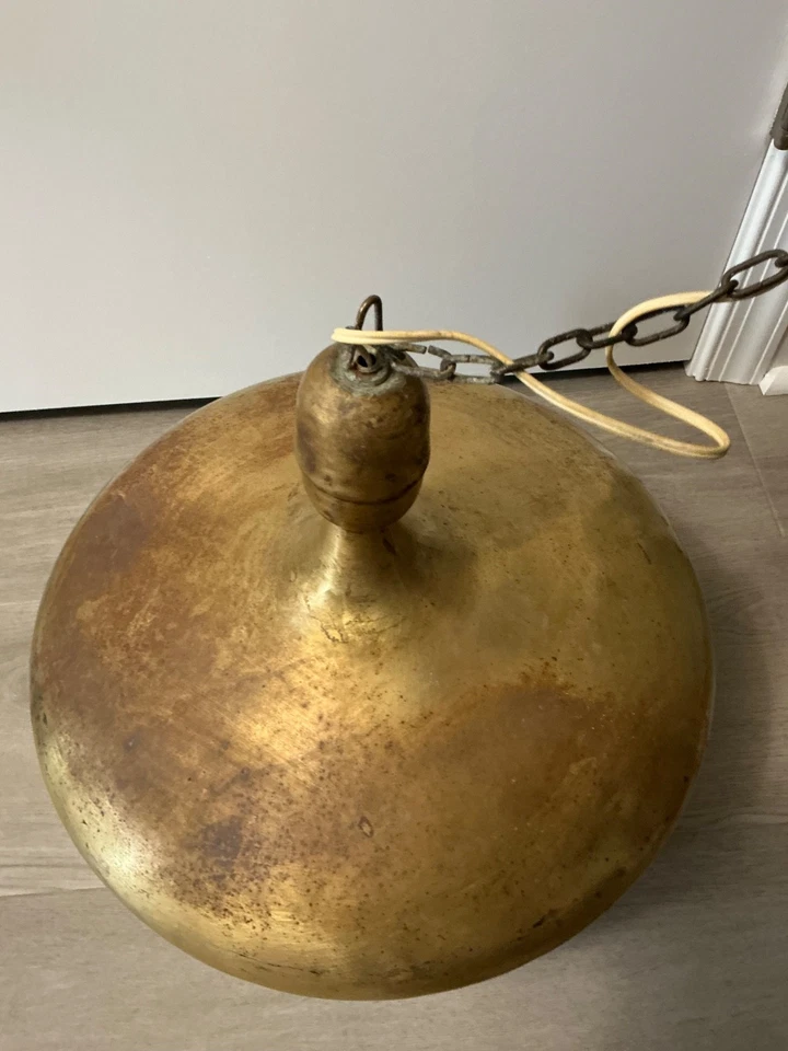 Lámpara colgante grande en forma de campana MCM Foto 3 de 4