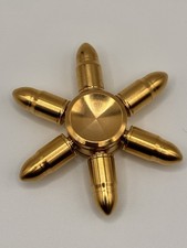 Gold Bullet MetalBrass Fidget Spinner All Metal Toy Adults Kids Boys Girls