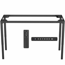 VIVO Black Electric Quad-Motor Height Adjustable 4-Leg Standing Desk Frame