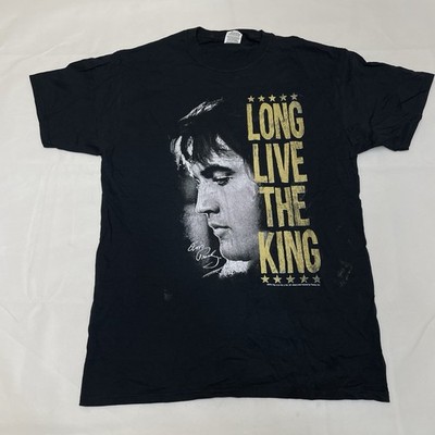 Elvis Presley Long Live The King T-shirt Black Tee Fits Like Sz S