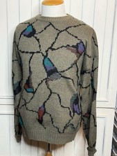 Men’s London Fog Vintage Green Sweater Made In USA 2XLT 100% Acrylic