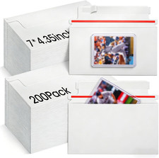 200 Pack Trading Card Mailing Envelopes, 7" x 4.35" Rigid Cardboard Mailers for