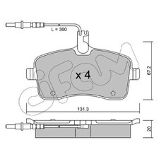 Satz Bremsbeläge Bremsklötze vorne für Peugeot 407 6C 6D SW 6E | 701650