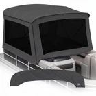 KNOX 4 Bow Canopy Enclosure with Frame Kit & Mesh 4-Side Boat Cover