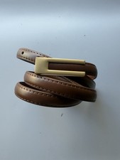 Women0.7 Skinny Genuine Leather Belts for Jeans Pants Dresses Fashion Waist Belt