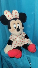Disney Minnie Mouse Peluche Blanco Vestido Rojo Lunares, 13" Peluche