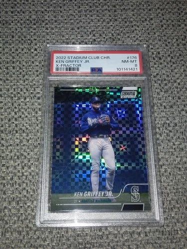 Ken Griffey Jr. Psa 8 2022 Stadium Club Chrome #176 X-Fractor Mariners