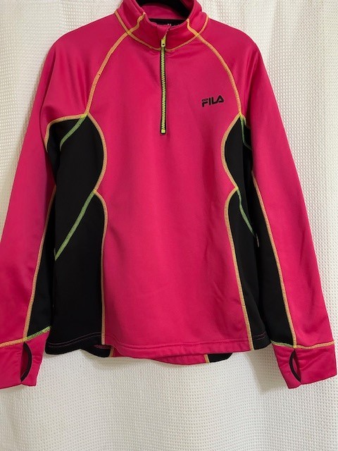 Fila Sport 1 4 Zip Giacca Donna Taglia L Rosa con Accenti