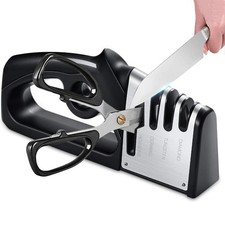 4in1 Professional Knife Sharpener & Scissor Sharpening Kitchen Blade Tool Sharp