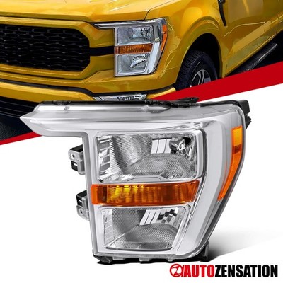 Left Driver Side Headlight Fit 2021-2023 Ford F150 Factory Halogen Headlamp