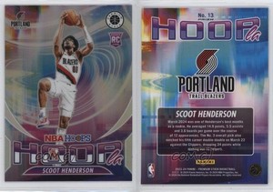 2023 NBA Hoops Premium Stock Hoopla Silver Prizm Scoot Henderson #13 Rookie RC
