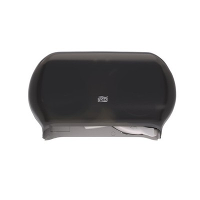 Tork Twin Toilet Paper Roll Dispenser Smoke for Conventional T24 Refills, Mod...