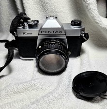 Pentax K1000 35mm Camera with 50mm Lens Additional Zoom Lens Photo Flash