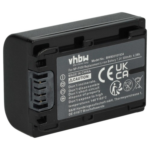 Batterie remplace Sony NP-FV40, NP-FV50, NP-FV100, NP-FV30 pour
