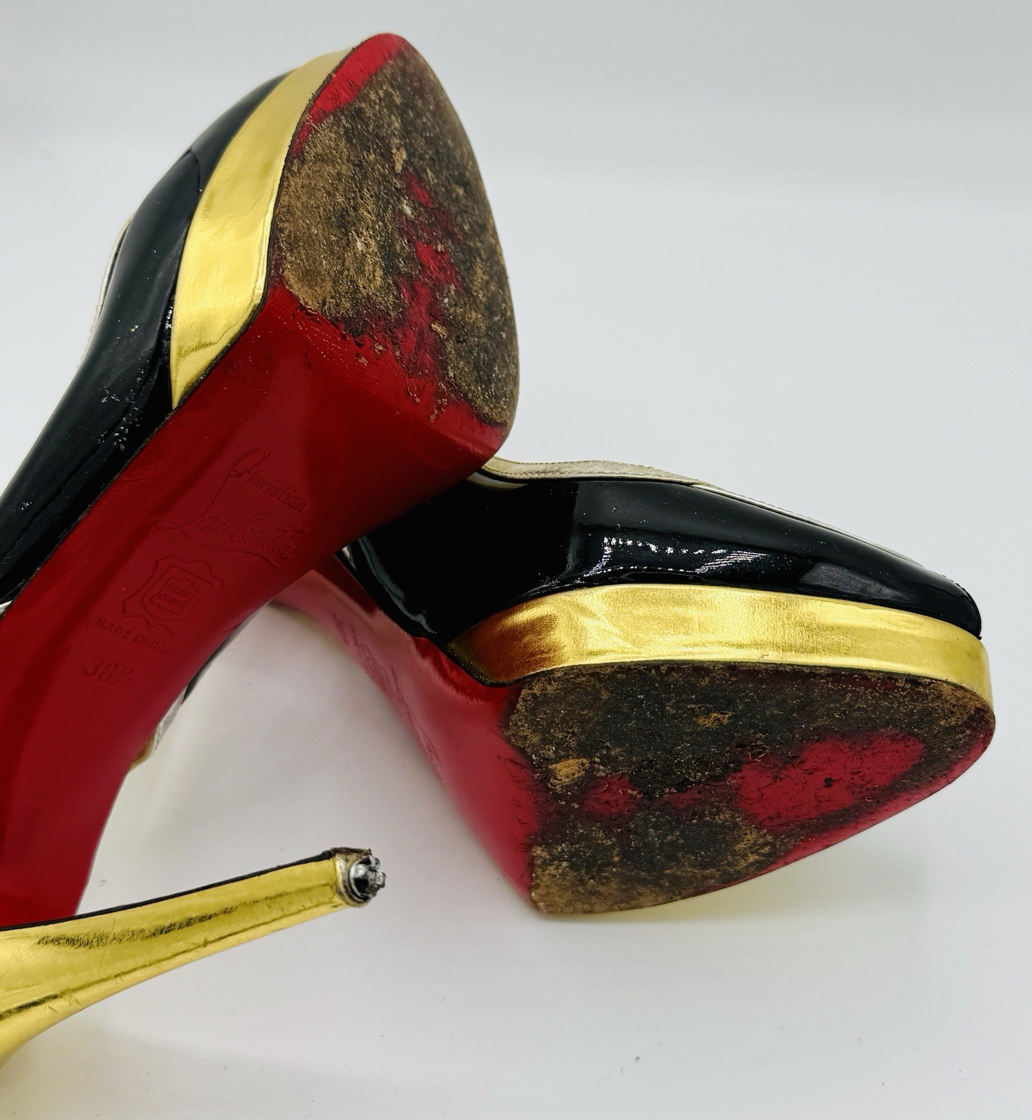 Christian Louboutin FoxTrot Slingback Heels Size … - image 3