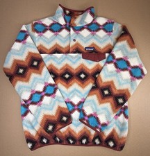 Patagonia Synchilla Snap T Pullover Sweater Womens Medium Timber Twist Aztec