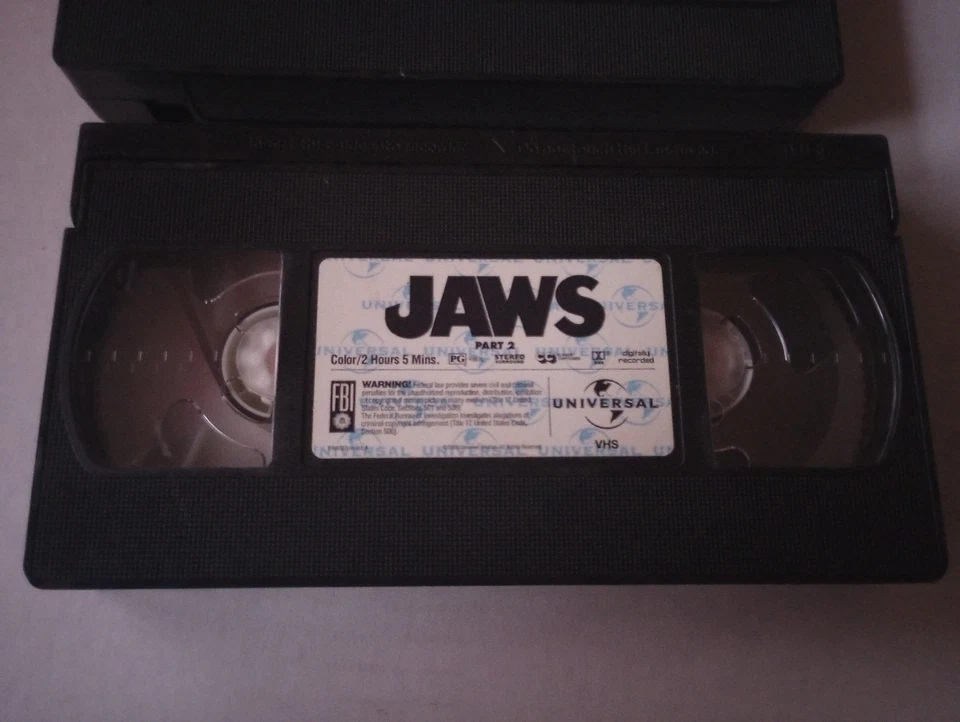 Jaws 25th Anniversary Collectors Edition 2 VHS Video Set Universal Quint Brody - Image 2 of 4