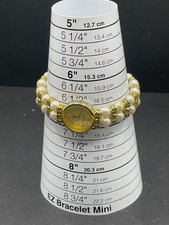 Chanel Quartz Foux Pearl Watch Gold Tone - Untested