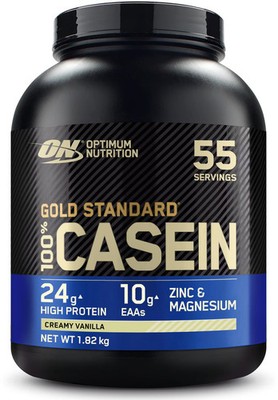 Optimum Nutrition 100 % Gold Standard Casein, 1820 g (4 lb) Dose, Creamy Vanilla