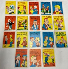 1961 Donruss Idiot Card Trading Cards Partial Set of 18 Cards