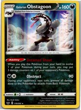 Galarian Obstagoon Holo Rare SWSH01: Sword & Shield Base Set 119/202 NM Holo