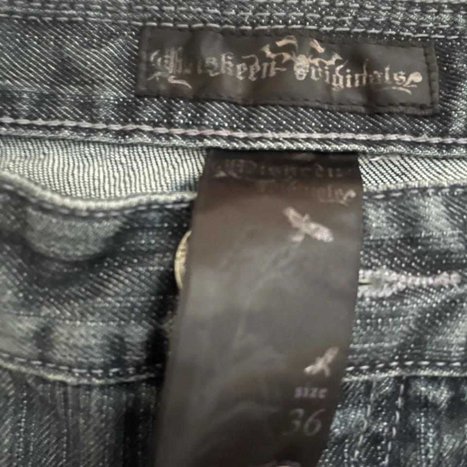 JEANS MISKEEN Y2K Vintage Estampado Pájaros y Árboles Talla 36 HOMBRE Foto 3 de 4