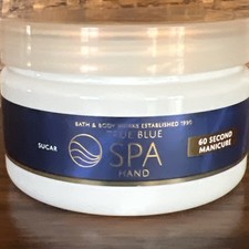 Bath Body Works TRUE BLUE SPA 5 oz 60 SECOND MANICURE Hand Scrub with Sugar