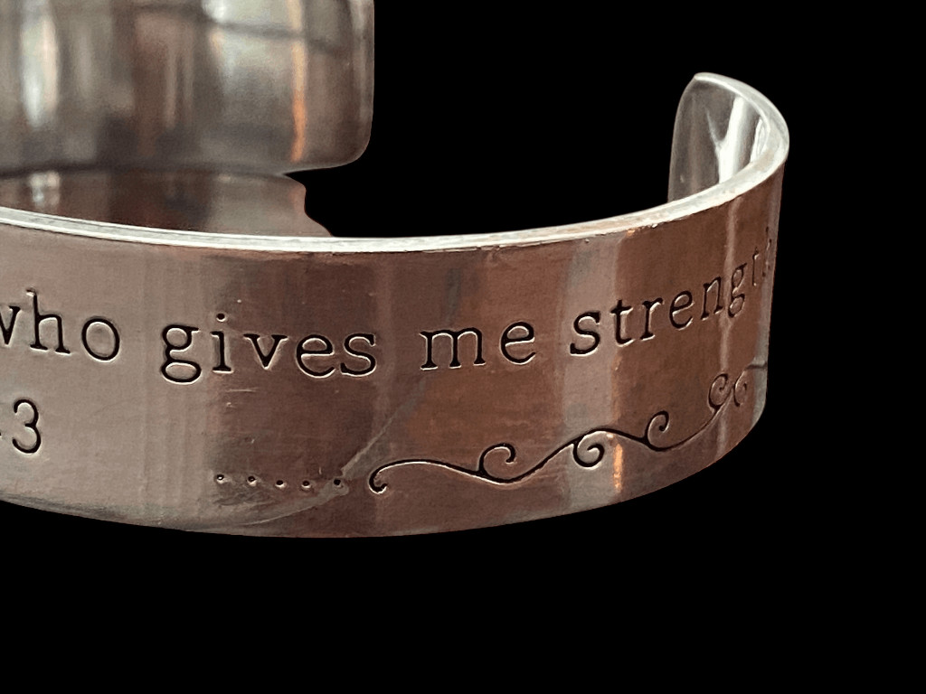 Scripture Bracelet Cuff Silver Plated - image 6