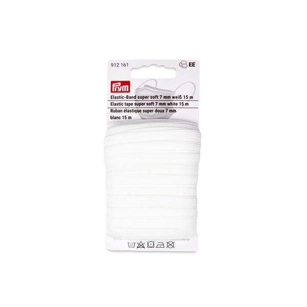 Prym Elastic Band Weiß 7 Mm 15 M Super Soft-image