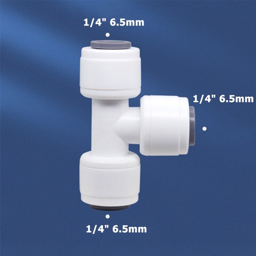 1/4" 3/8" Push Fit Connector Adapter Valve RO Fridge Water Filter Quick Fittings - Afbeelding 31 van 92