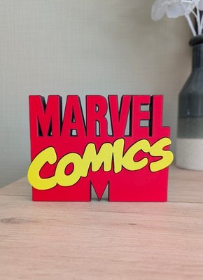 Marvel Comics 3D Vintage Logo - Deko Geek Superheld Avengers...