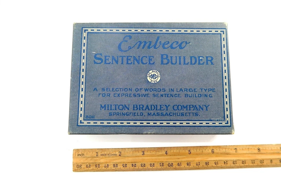 Antique 1920's EMBECO SENTENCE BUILDER by Milton Bradley in NEW / NOS Condition - Image 4 of 4