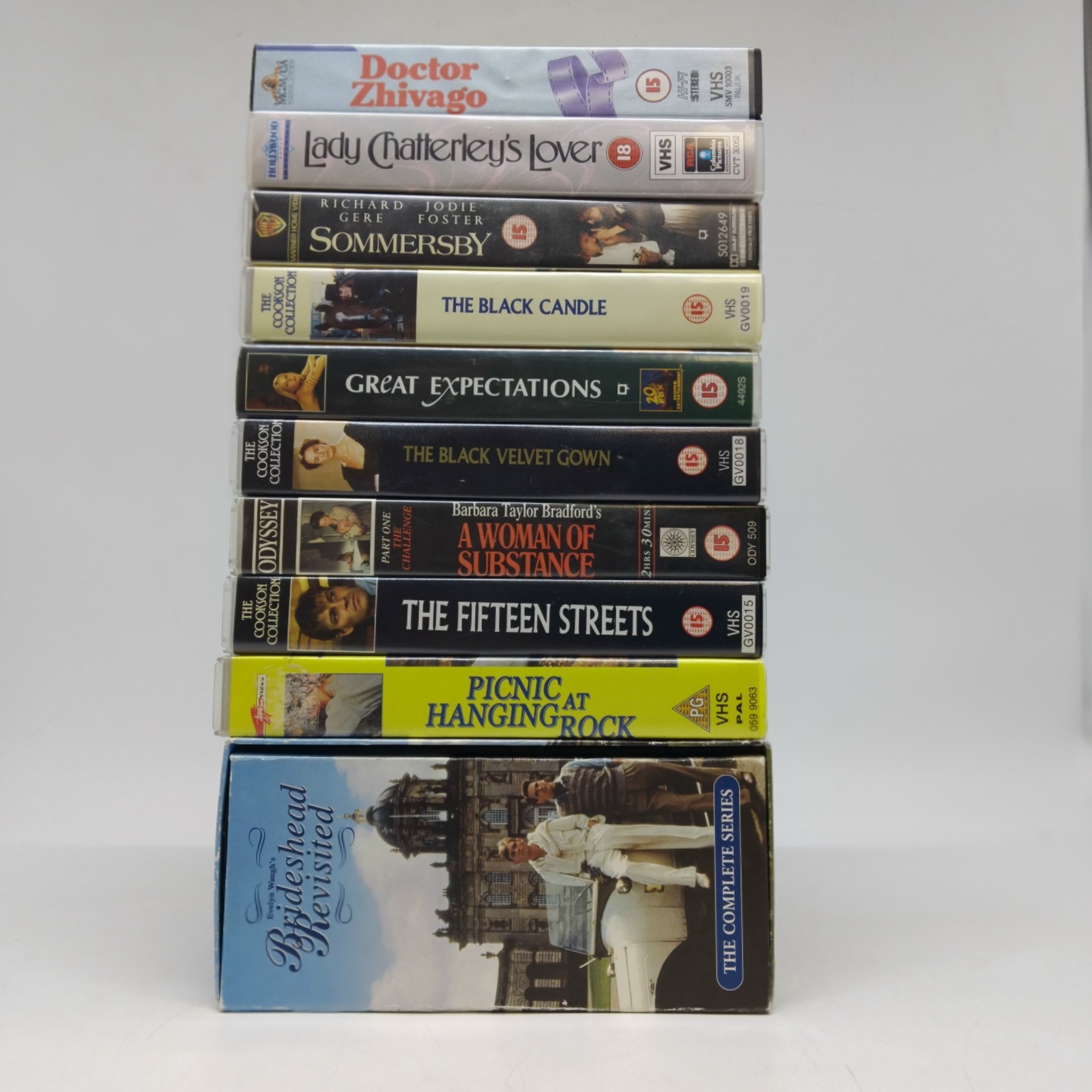 Job Lot VHS: Literary Period Drama Movies & TV Series 10 Titles, 12 Cassettes