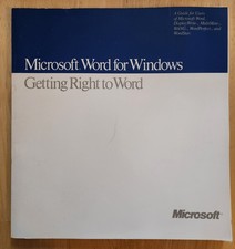 Microsoft Word for Windows Getting Right to Word 02892 1989, Paperback
