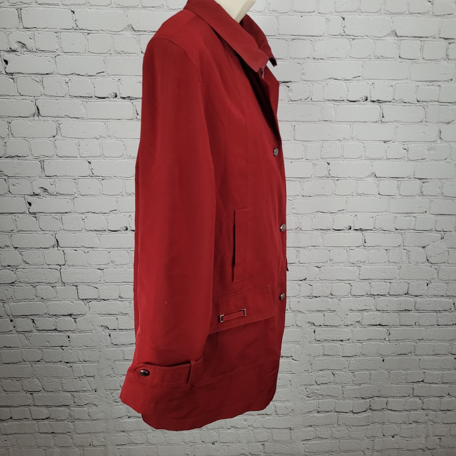 Gallery Red Full Zip Snap Lightweight Pockets Col… - image 18