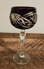 Vintage Bohemian Dark Ruby Crystal Cut To Cle...