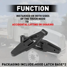 Fits Kenworth Peterbilt Hood Latch Base HLK1035 S21209 2313857 63011005 2pcs EXV