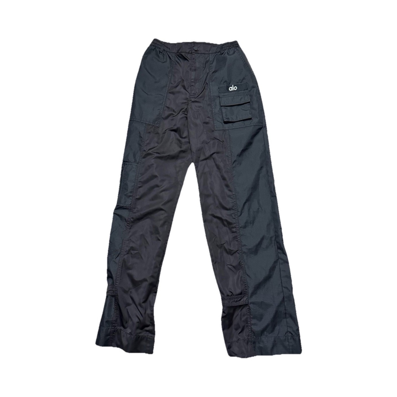 Alo Yoga Blaze Trouser Pants Black Elastic Waist Athleisure Pants