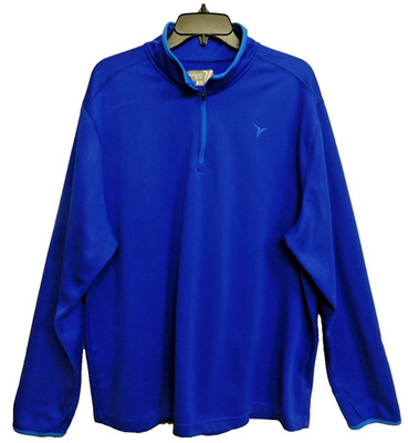 Old Navy Men's Active Royal Blue 1/4 Zip Long Sleeve Pullover Top - Size XXL
