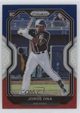2021 Panini Prizm Tier III Red White & Blue Prizm Jorge Ona #209 11ta