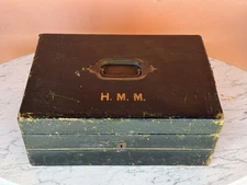 Victorian Leather Despatch Document Box Edinburgh W & J Milne Bramah Royal Crown