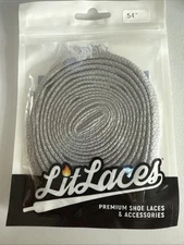 Lit Laces Gray Flat Replacement Shoe Lace 2 Matching Included Free Shipping
