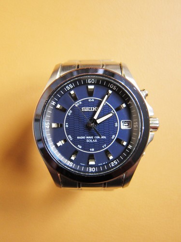 SEIKO 7B22-0BN0 Solar Radio Wave Control Stainless Steel Men's Watch - 第 9/9 張圖片