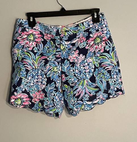 Lilly Pulitzer Damen Größe 6 Darci Strickshorts Ananas Paradies Multi 001470