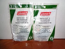 4 GENUINE COLEMAN INSTA CLIP #95 LANTERN MANTLES 2-2 PACKS FACTORY SEALED