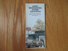 Texaco Map Alberta British Columbia Manitoba Saskatchewan Canada 1971 Gas Oil